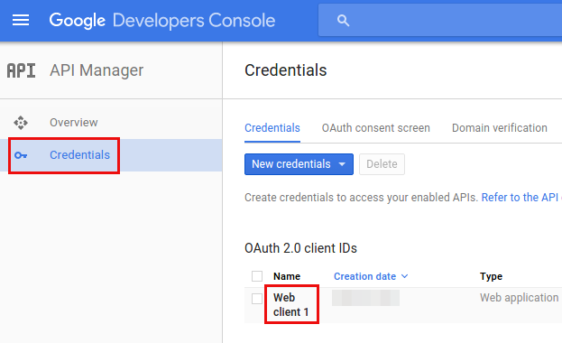 google developer console